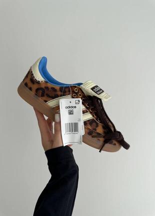 Женские кроссовки адидас самба премиум / adidas samba x walles bonner leopard premium7 фото