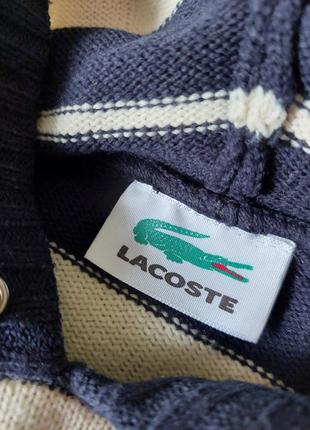 Худі- светр з капюшоном в смужки  lacoste5 фото