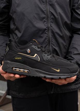 Кроссовки nike air max 90 black gold