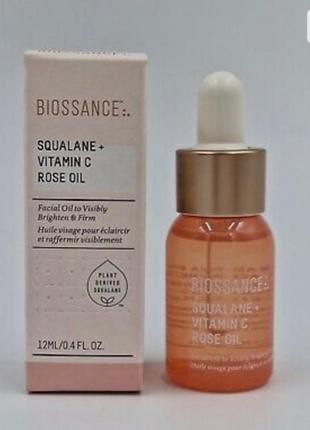 Biossance squalane + vitamin c rose oil - масло для лица, 12 мл