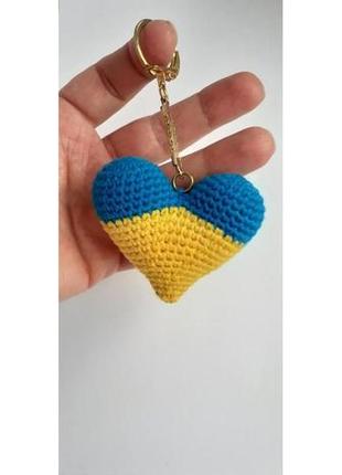 Брелок сердце, флаг украины, символ украины 4