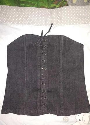 Джинсовий корсет