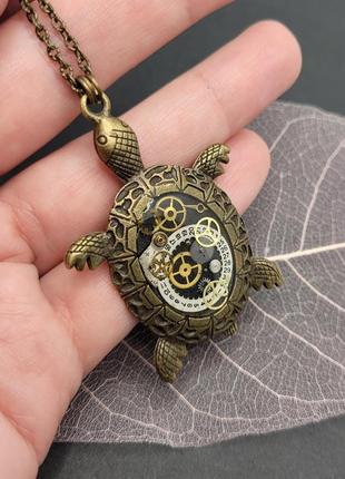 Кулон черепашка в стилі стімпанк steampunk