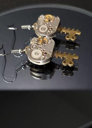 Серьги ключики в стиле стимпанк steampunk5 фото