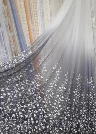 Тюль омбре з малюнком. різні кольори! hit!