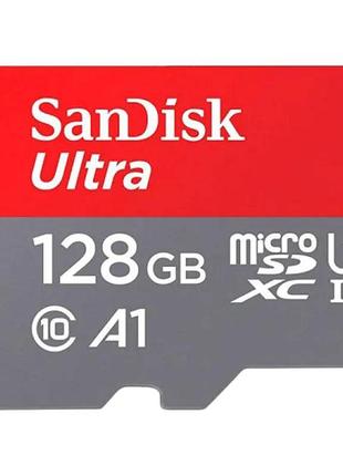 Карта памяти sandisk ultra microsdxc 128gb a1 uhs-1 (class 10) (r-140 mb/s, w-90 mb/s)