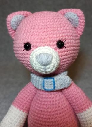 Вязаный котик, игрушка и погремушка 3