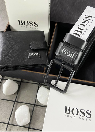 Подарунковий набір boss (ремінь + гаманець)