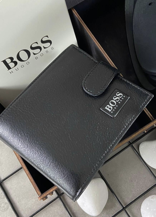 Подарунковий набір boss (ремінь + гаманець)2 фото