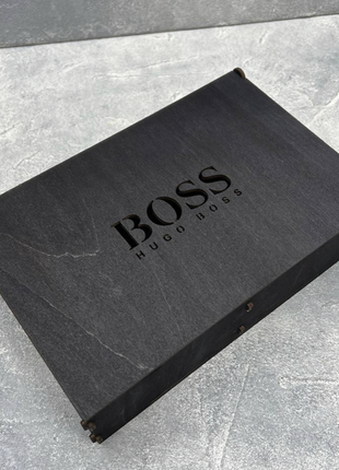 Подарунковий набір boss (ремінь + гаманець)6 фото