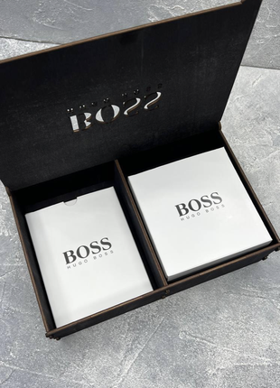Подарунковий набір boss (ремінь + гаманець)8 фото