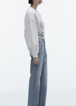 Zara прямые джинсы со средней посадкой, брюки, брюки3 фото