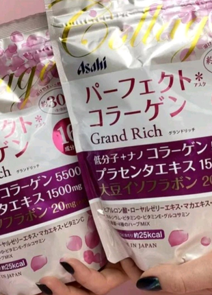 Коллаген asahi grand rich с соевыми изофлавонами  228 грамм.1 фото