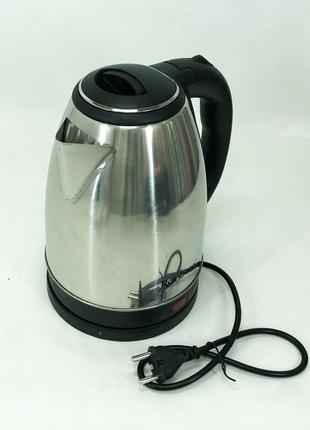 Электрочайник rainberg rb-804 дисковый 2л, чайник електро, стильный электрический чайник, электронный3 фото