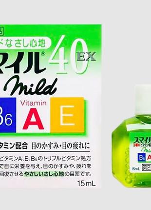Японія. вітамінізовані краплі для очей lion mild ex