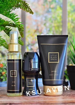 Женский набор avon little black dress avon 2 в 1 из 3-х продуктов (эйвон черное платье).