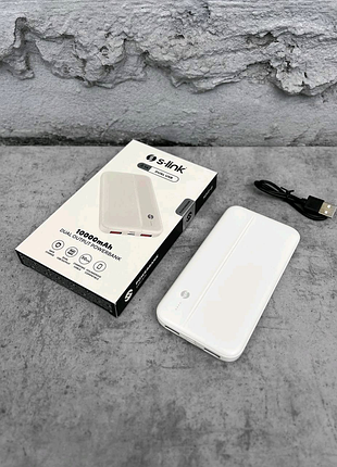 Power bank 10000 mah s-link black повербанк білий