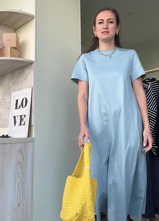 Літня сукня-футболка бавовна а-силует