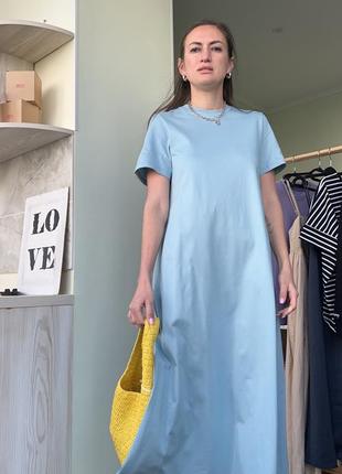 Літня сукня-футболка бавовна а-силует