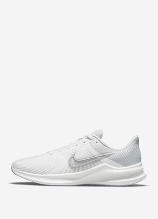 Nike downshifter 11 white metallic silver2 фото