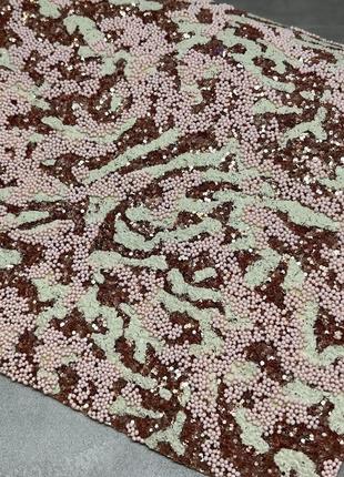 Екошкіра гліттер+крупинка, розмір 20*30 см, колір рожевий, різнокольоровий