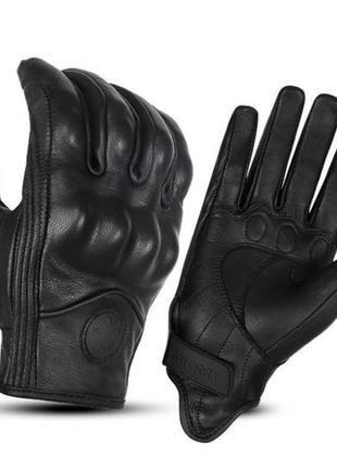 Перчатки мотоциклетные кожаные с защитой костяшек suomy xl для сенсорных экранов черный