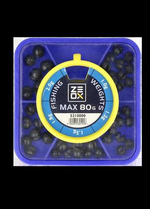 Набір грузил для риболовлі zeox max 80г2 фото