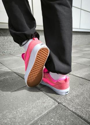 Крутейшие женские кеды vans knu skool acid pink розовые9 фото