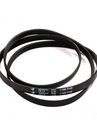 Ремень 1195 h8  phe для стиральной машины ariston, hotpoint, hotpoint-ariston, indesit, whirlpool