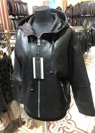 Куртка з капюшоном шкіра джамбо