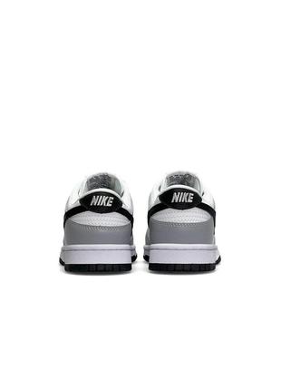 Nike sb dunk low prm white grey black4 фото