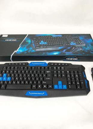 Бездротові клавіатури hk-8100, ігровий комплект миша та клавіатура usb, набір gi-951 для геймерів6 фото