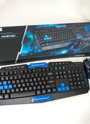 Бездротові клавіатури hk-8100, ігровий комплект миша та клавіатура usb, набір gi-951 для геймерів5 фото