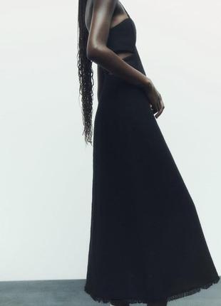 Платье-слип zara, средней длины с вырезами. размер хс, новая с биркой4 фото