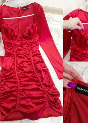 Велюровое платье с чашками❤️
