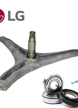 Крестовина сма 5/6 kg lg mhw34308901/907 + комплект подшипников skf(6205 + 6206), и сальник (37*66*9.5/12)