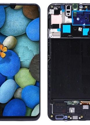 Дисплей для samsung a507 galaxy a50s 2019 с сенсором и рамкой черный оригинал gh82-21193a