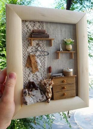 Панно-мініатюра у вигляді ключниці 'передпокій'