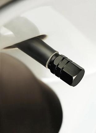 Ковпачки алюмінієві для автомобільних шин, 4 шт. чорний