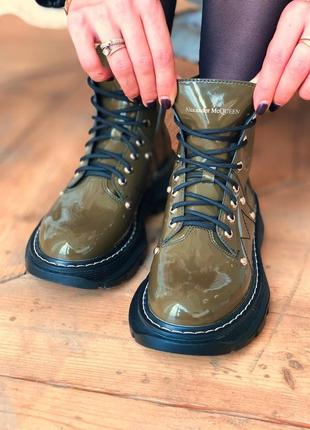 Ботинки  alexander mcqueen tread slick boots  черевики5 фото