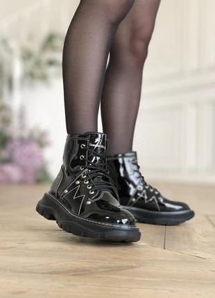 Ботинки alexander mcqueen tread slick boots  черевики4 фото