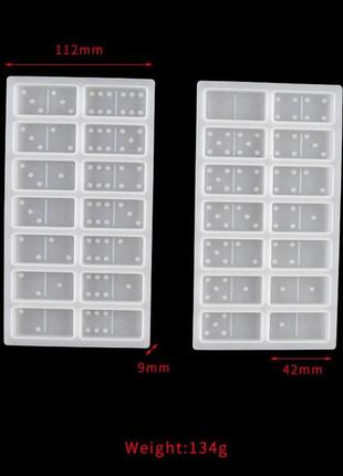 Силиконовая форма для домино resteq 205х112х9 мм. форма для эпоксидной смолы домино комплект 2 шт5 фото
