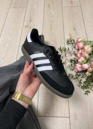 Adidas samba black white3 фото