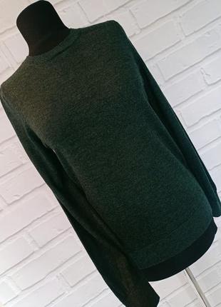 Тонкий жіночий светер джемпер 100% вовна розмір s