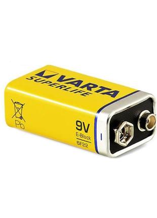 Батарейка varta 9v крона 6f22 carbon-zinc superlife плівка 02022101301