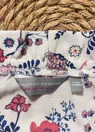 Гарний шифоновий топ на резинці квітковий принт, dorothy perkins5 фото