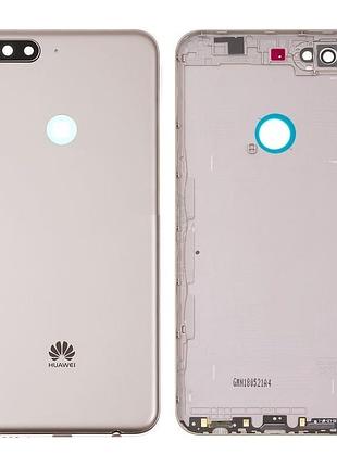 Задняя крышка huawei y7 (2018), nova 2 lite золотистая