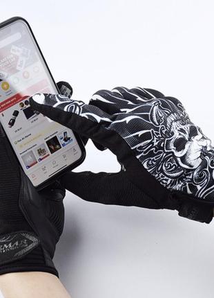 Мотоциклетні рукавички з захистом кісточок vemar люцифер m чорний