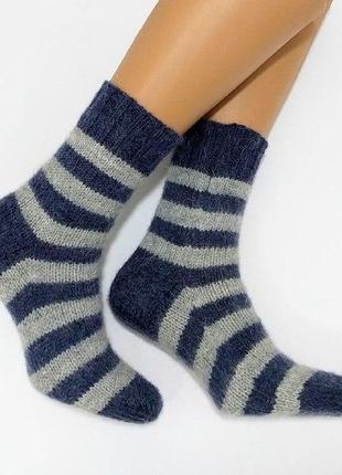 Жіночі в'язані шкарпетки з пряжі з альпака1 фото