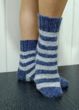 Жіночі в'язані шкарпетки з пряжі з альпака10 фото